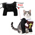 Funny Pastor Pet Costume – With Bible & Cross Accessories