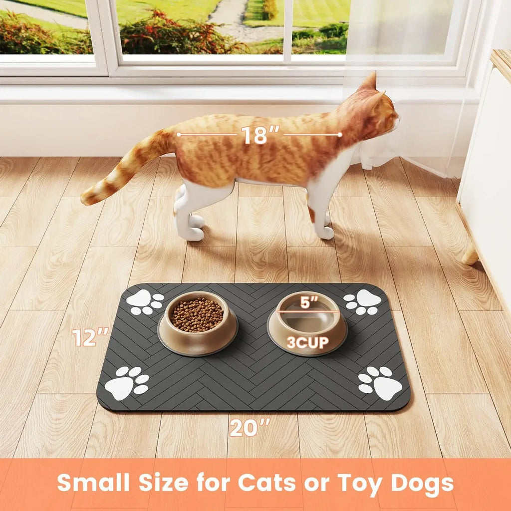 Diatomite Pet Feeding Mat – Absorbent, Durable, Quick-Dry Placemat for Dog & Cat Food Bowls | 3 Sizes