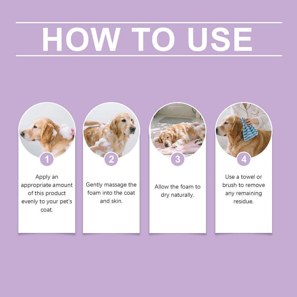EelJoy No-Rinse Pet Shampoo Mousse – Waterless Foam Cleanser