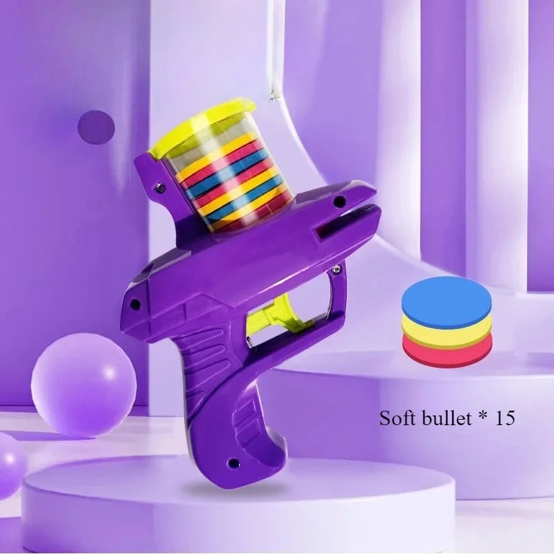 Turnip Gun Dogs & Cats Toy with 15 Reusable Foam Discs – Interactive Hunting Toy