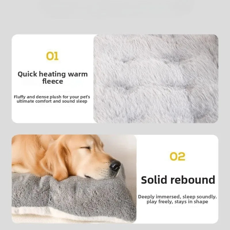 Double-Sided Cotton Dog Mat – Warm Fleece Sleeping Pad for Dogs | 90x45cm & 120x60cm