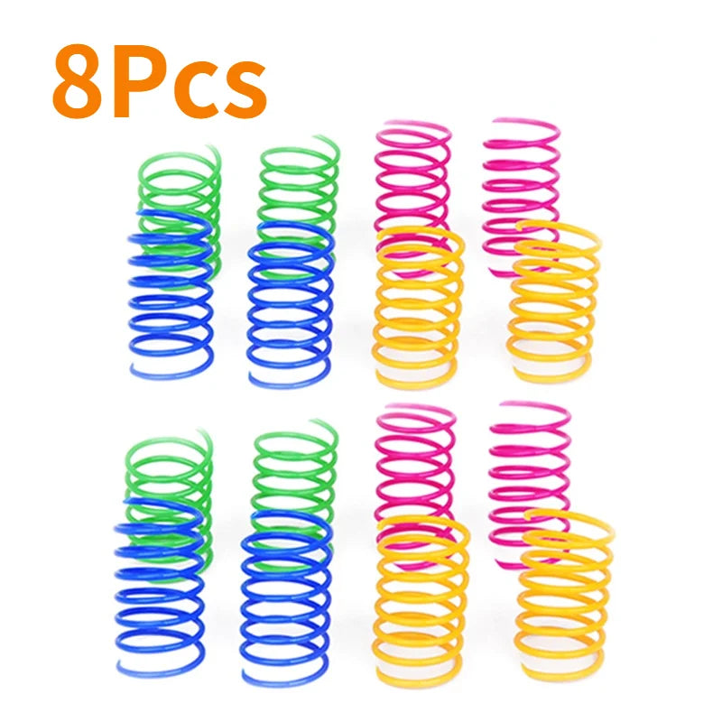 Colourful Coil Spring Cat Toys – Interactive Kitten Play Pack