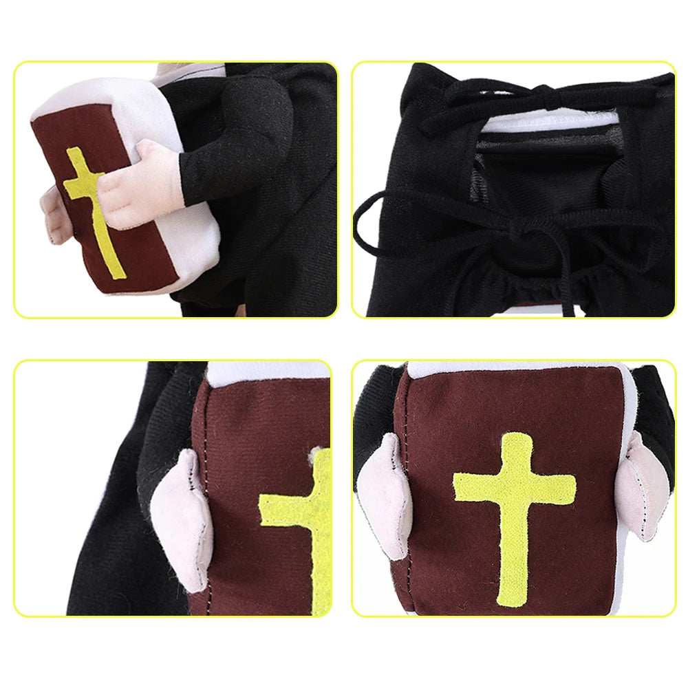 Funny Pastor Pet Costume – With Bible & Cross Accessories