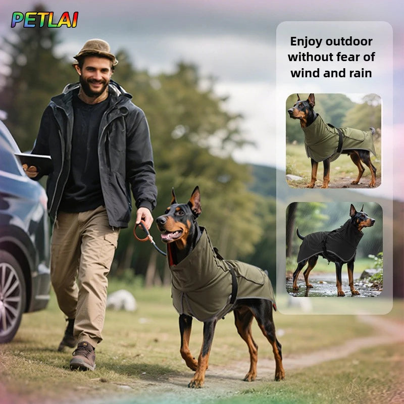 Waterproof Dual-Use Dog Outdoor Rain Jacket – Windproof Coat