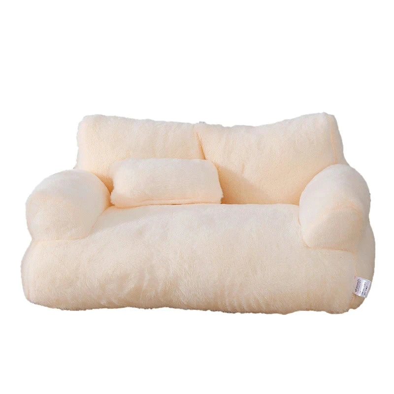 Luxury Plush Cat & Dog Sofa Bed – Winter Warm Pet Nest