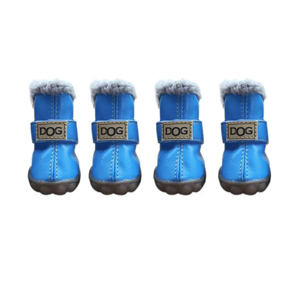 Luxury Ugg Style Soft Plush Winter Dog Snow Boots – Waterproof Non-Slip (Set of 4)