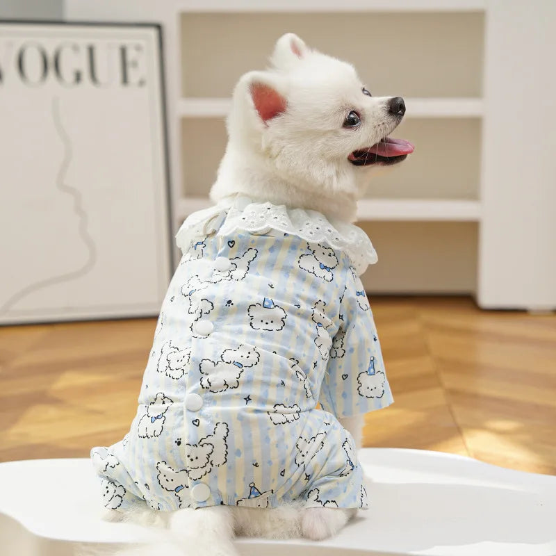 Cotton Dog Couple Pyjamas & Home Clothes – Spring & Autumn