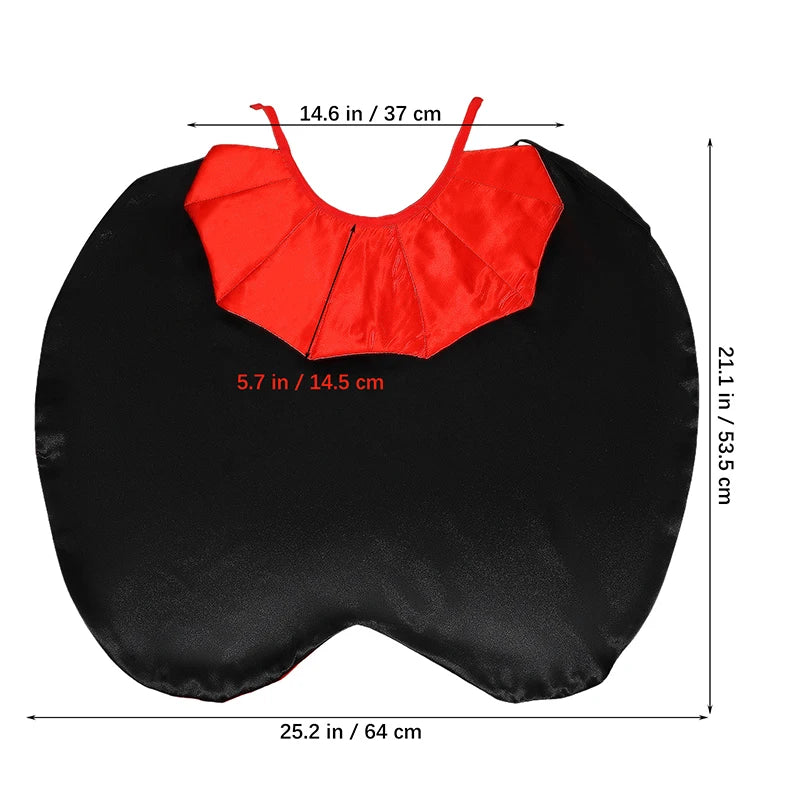 Vampire Cape Pet Costume – Spooky Cloak for Dogs & Cats