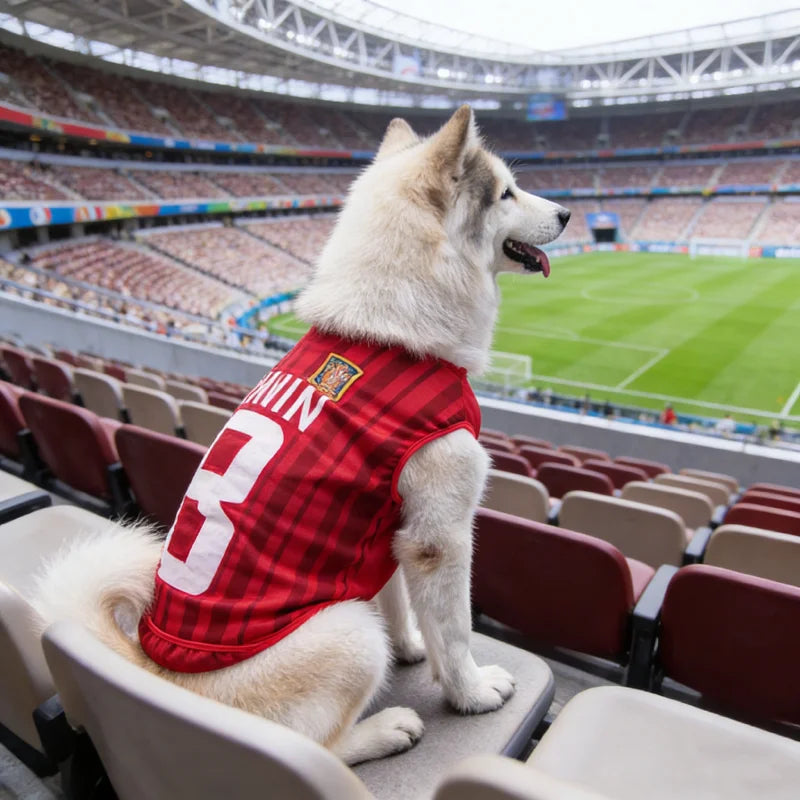 World Cup Football Jersey Pet T-Shirt – Breathable Mesh Vest (7 Country Options / All sizes)