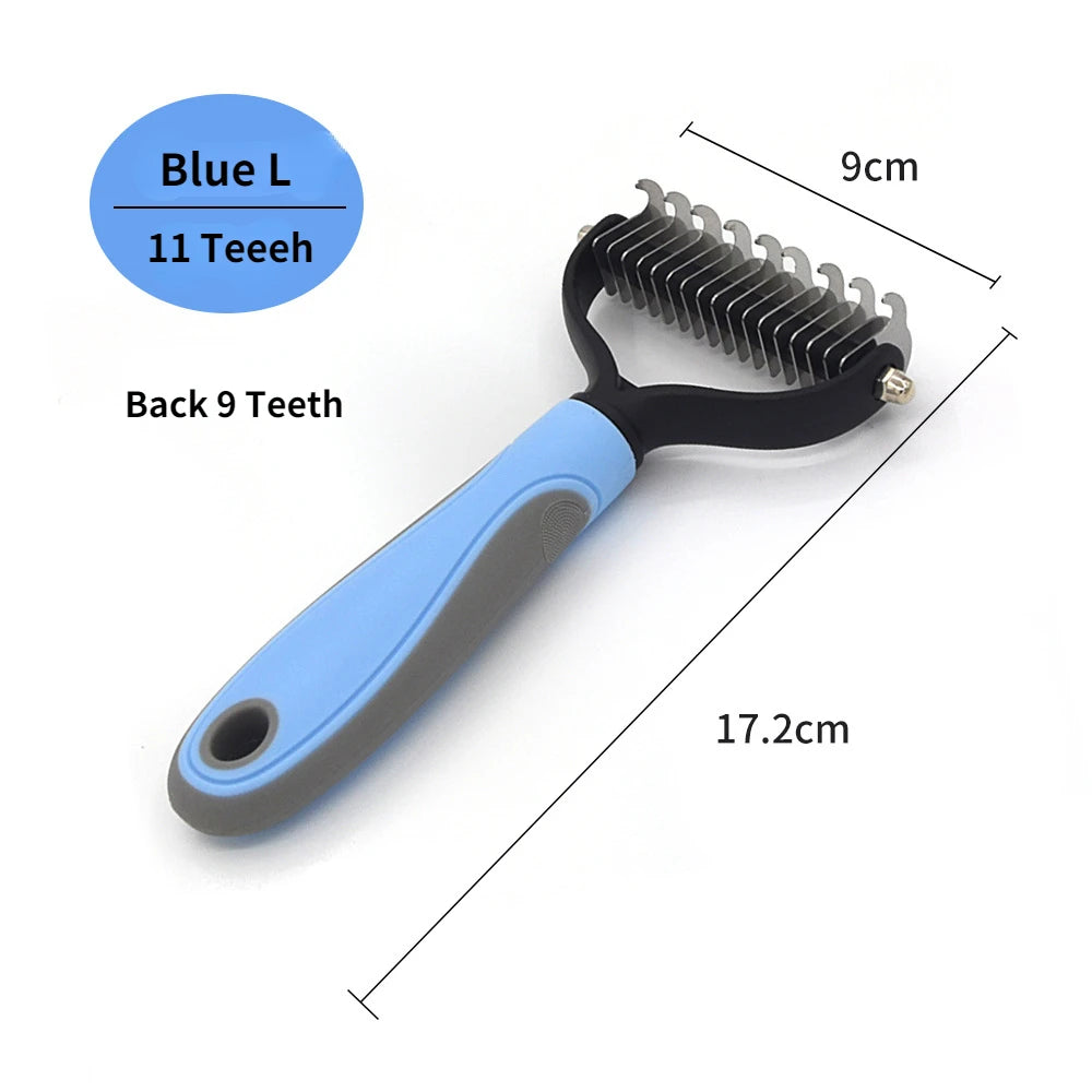 Professional Pet Deshedding Brush & Knot Cutter