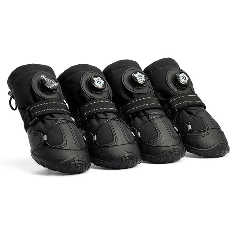 Heavy-Duty Dog Boots with Rotating Dial – Waterproof Outdoor Paw Protectors