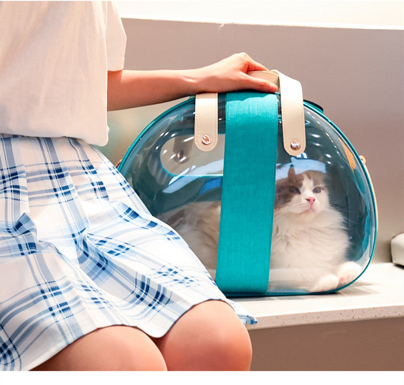 Transparent PVC Pet Carrier Backpack - Space Capsule Style
