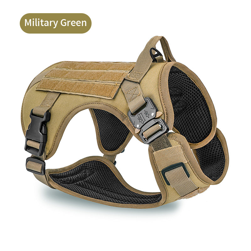 BellyRub Tactical Camo Dog Harness - Heavy Duty & Secure