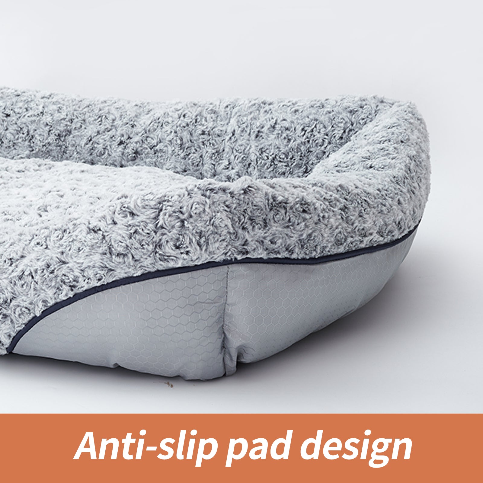 PetArt CO. - Swirl Rose Velvet Calming Dog Sofa Bed