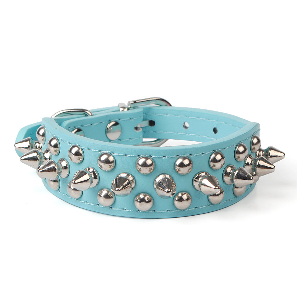 Nublada Leather Spiked Pet Collar – Adjustable | 8 Colours | XXS–XL