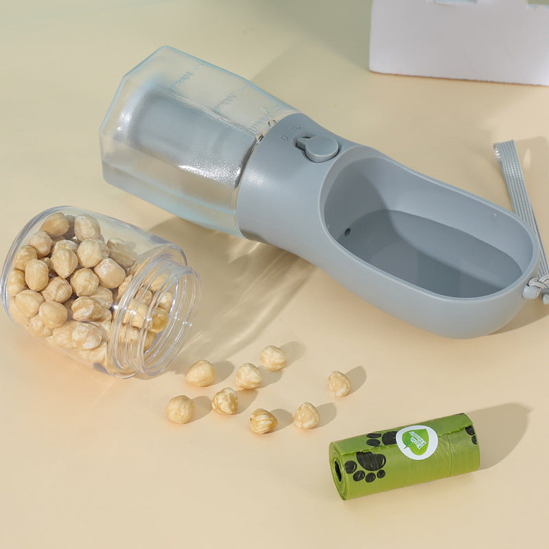 3-in-1 Portable Pet Bottle | Water, Food & Waste Bags | 9 Colours (BestSeller)