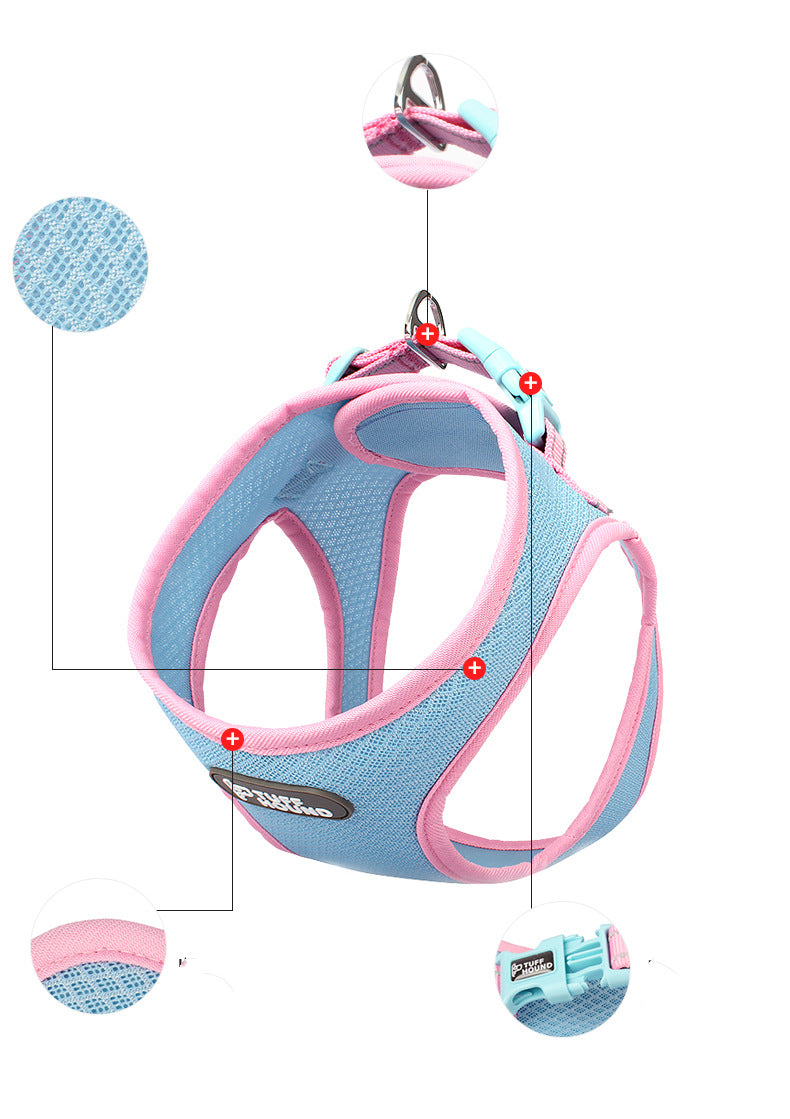Soft Chest Harness & Leash for Cats & Dogs