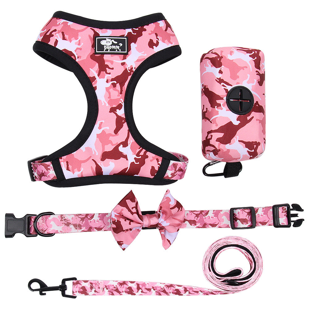 BellyRub Duomm-  Camoflage Style Chest Harness & Leash Set