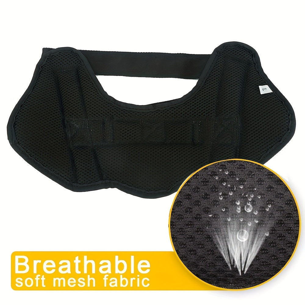 Customisable Reflective Striped Dog Harness - Personalised Name & Number Patch, Anti-Escape, XS-M