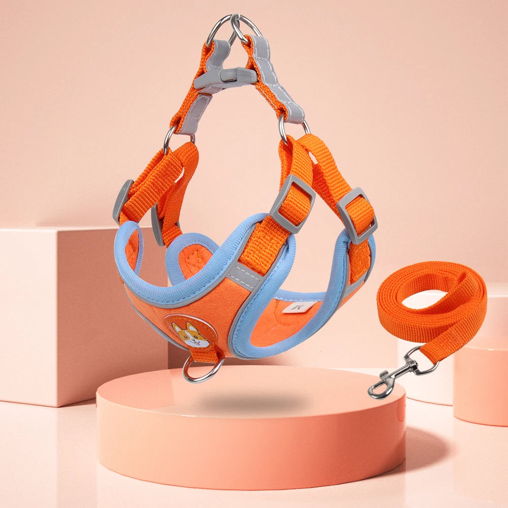 ColorPup - No Pull Dog Harness & Lead Set – Reflective Mesh Vest | 6 Colours | S–XL