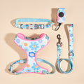 Pink Sunflower Pet Set (4pc Set)| Collar, Harness, Lead & Waste Bags
