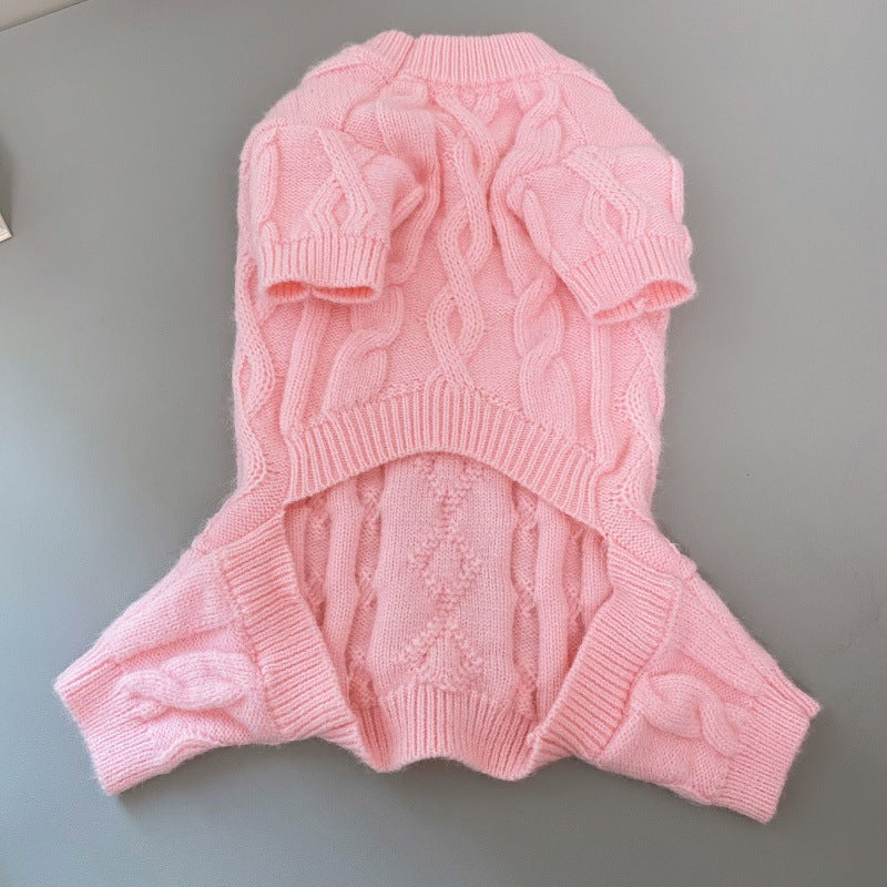 Four-Legged Knitted Wool Pet Sweater