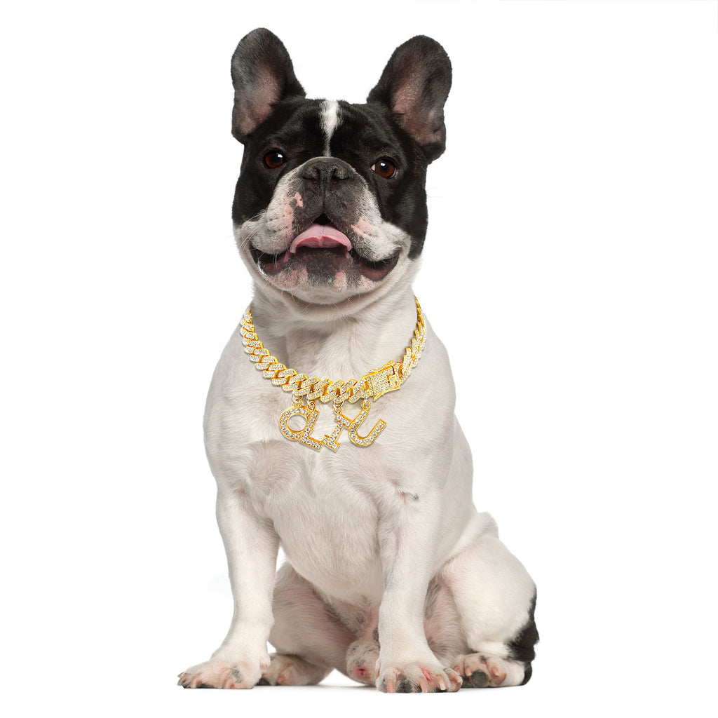 Luxury Alloy Dog Firewood Walking Collar (Customisable)