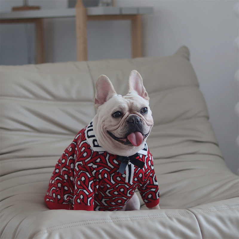 Designer Wine Red Dog & Cat Sweater - Cosy Everyday Essential