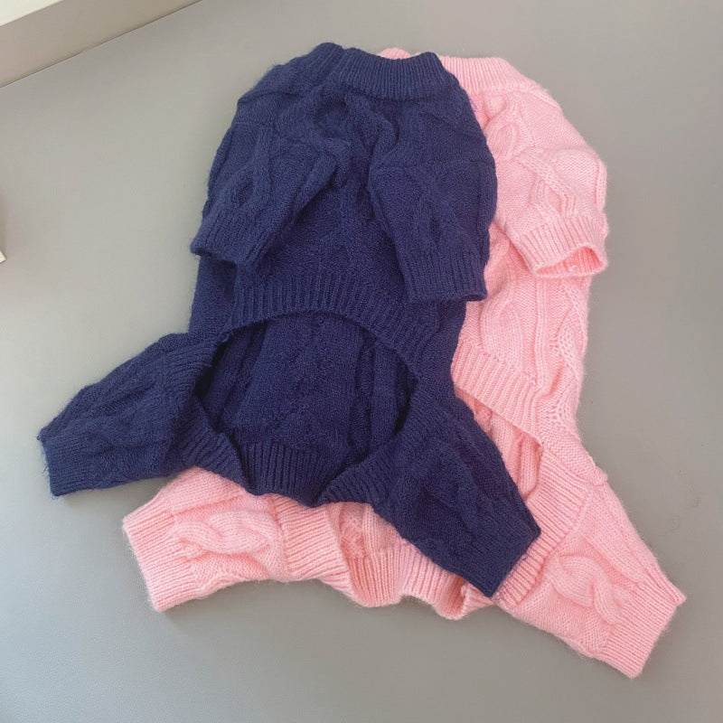 Four-Legged Knitted Wool Pet Sweater