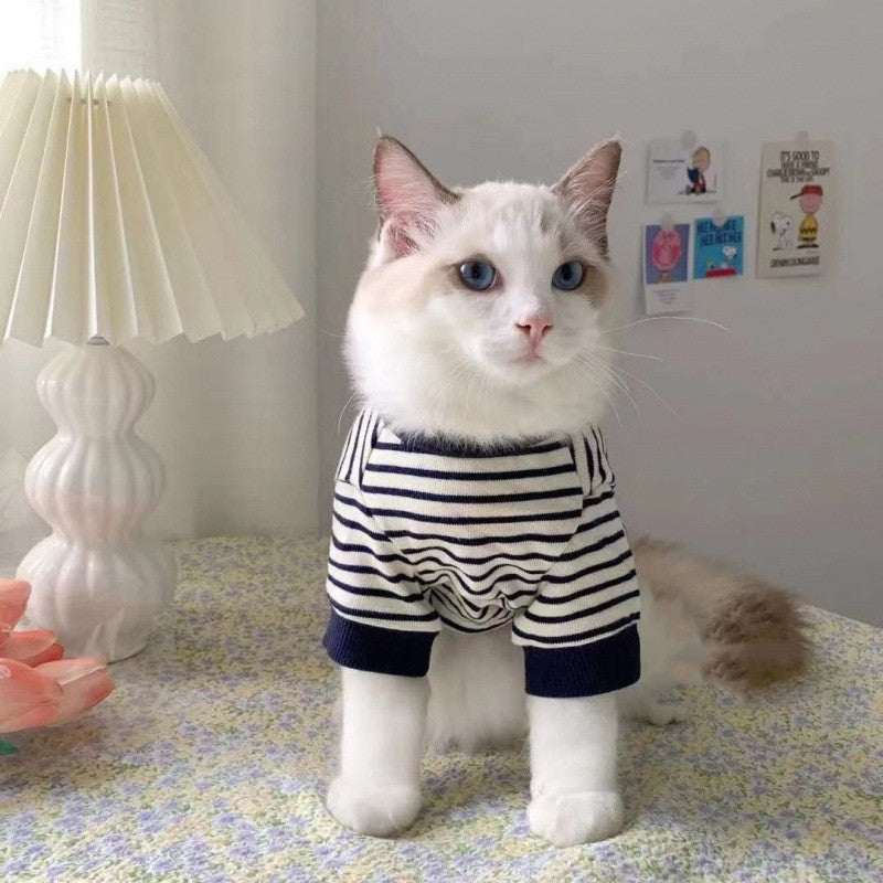 Soft Cotton Two-Legged Cat & Dog Sweater - Classic Style
