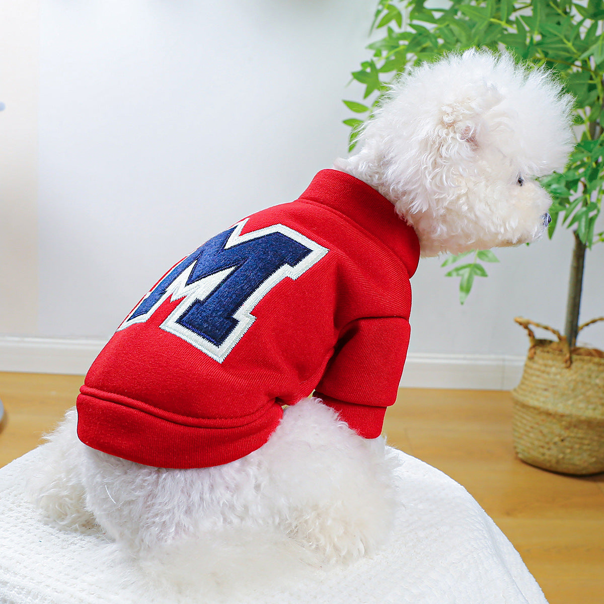 Luxe Letter Print Dog Hoodie Sweater - Autumn & Winter Warmth
