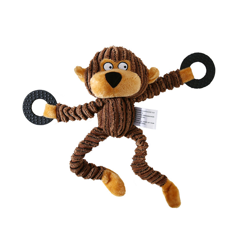 Premium Corduroy Squeaky Dog Toy - Chew, Cuddle & Play (available in 15+ Designs + Mult-Sets)