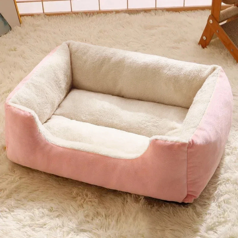 Plush Warm Pet Cushion Bed for Cats & Dogs - 5 Colours (All sizes)