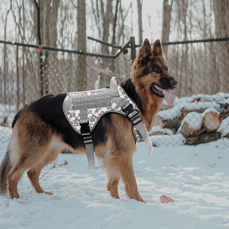 BellyRub Tactical Camo Dog Harness - Heavy Duty & Secure