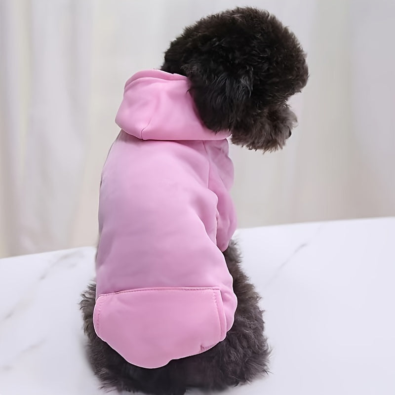Hooded Fleece Dog Sweater – Warm Knit Coat for Small Dogs | All Seasons