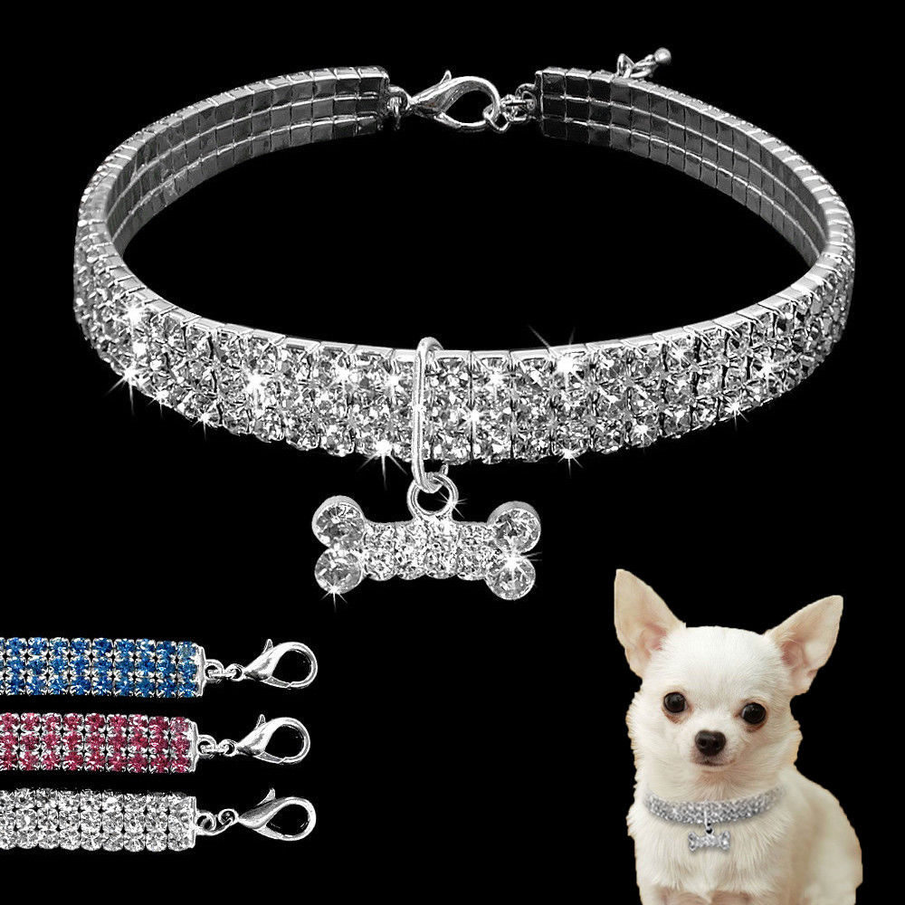 Rhinestone Bling Pet Collar – Crystal Studded Collar for Cats & Small Dogs | S, M & L