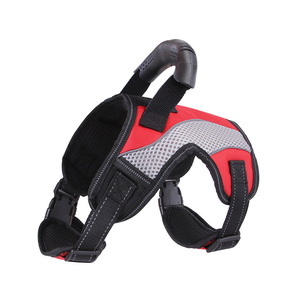 Premium Anti-Pull Harness – Medium to Large Dogs | Bright Red, Black & Camouflage Blue | S–XL