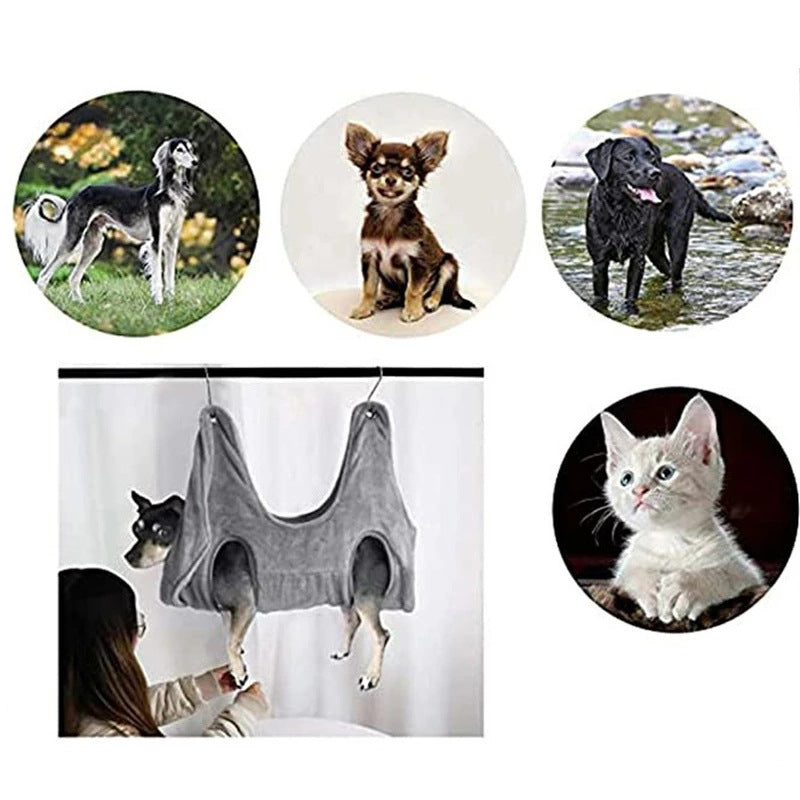 Flannel Pet Drying Towel Hammock with Hook