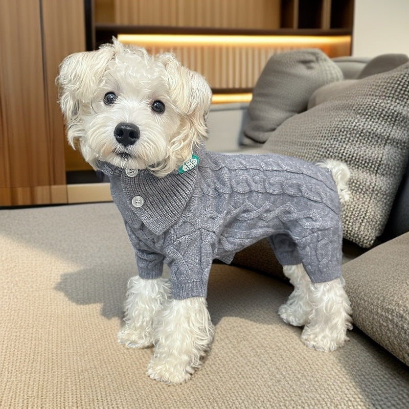 Four-Legged Knitted Wool Pet Sweater