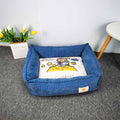 BellyRub Printed Square Pet Mat | Warm Fabric Bed for Dogs & Cats