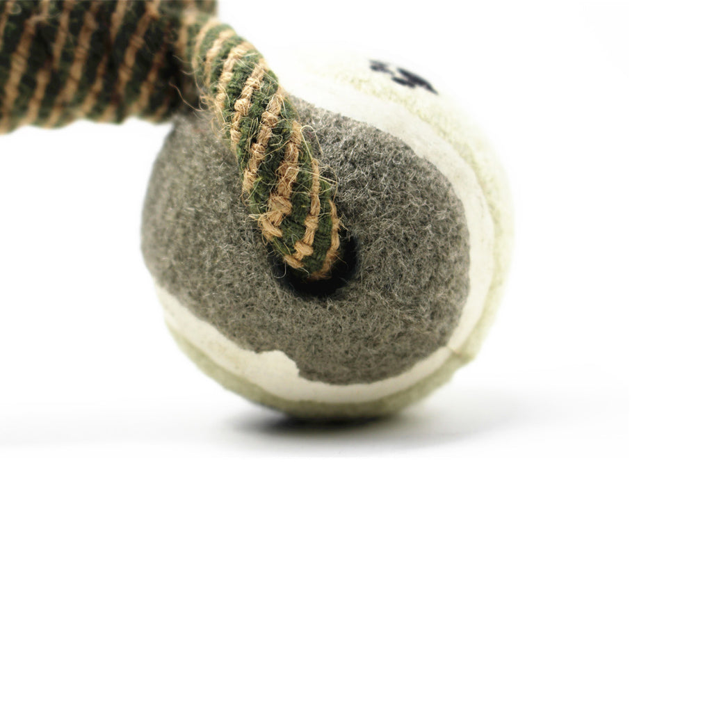 Cotton Rope Tennis Dumbbell Dog Toy - Tug, Fetch & Chew