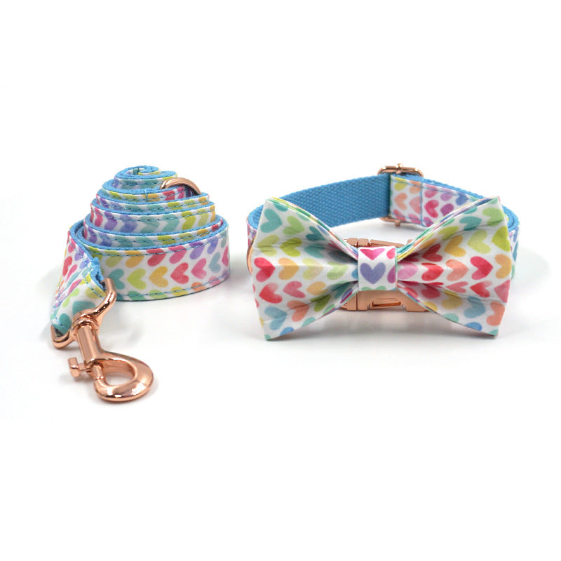 Complete Pet Walking Set - Collar, Leash, Bow, Harness & Bag