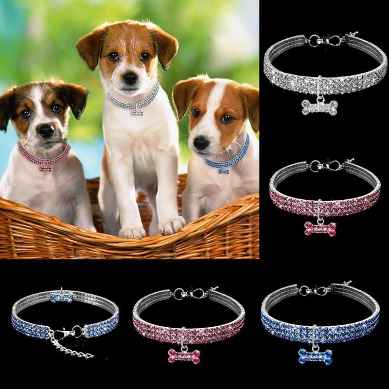 Rhinestone Bling Pet Collar – Crystal Studded Collar for Cats & Small Dogs | S, M & L
