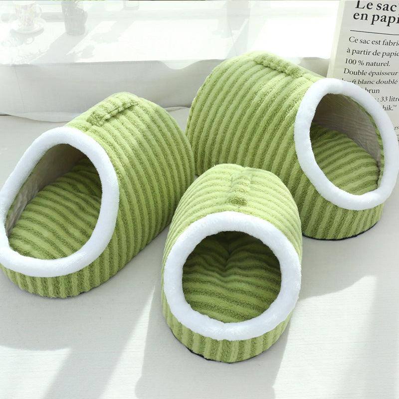 BellyRub Macaron Cat Bed | Double-Layer Plush Nest | S, M & L