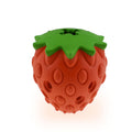 Strawberry Rubber Treat Dispensing Chew Ball - Chew Resistant Dog & Cat Toy