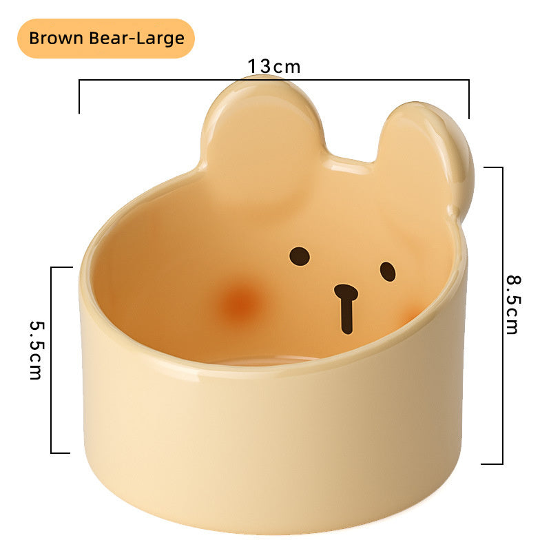 Blush Critter Ceramic Pet Bowl - Cute Character Design