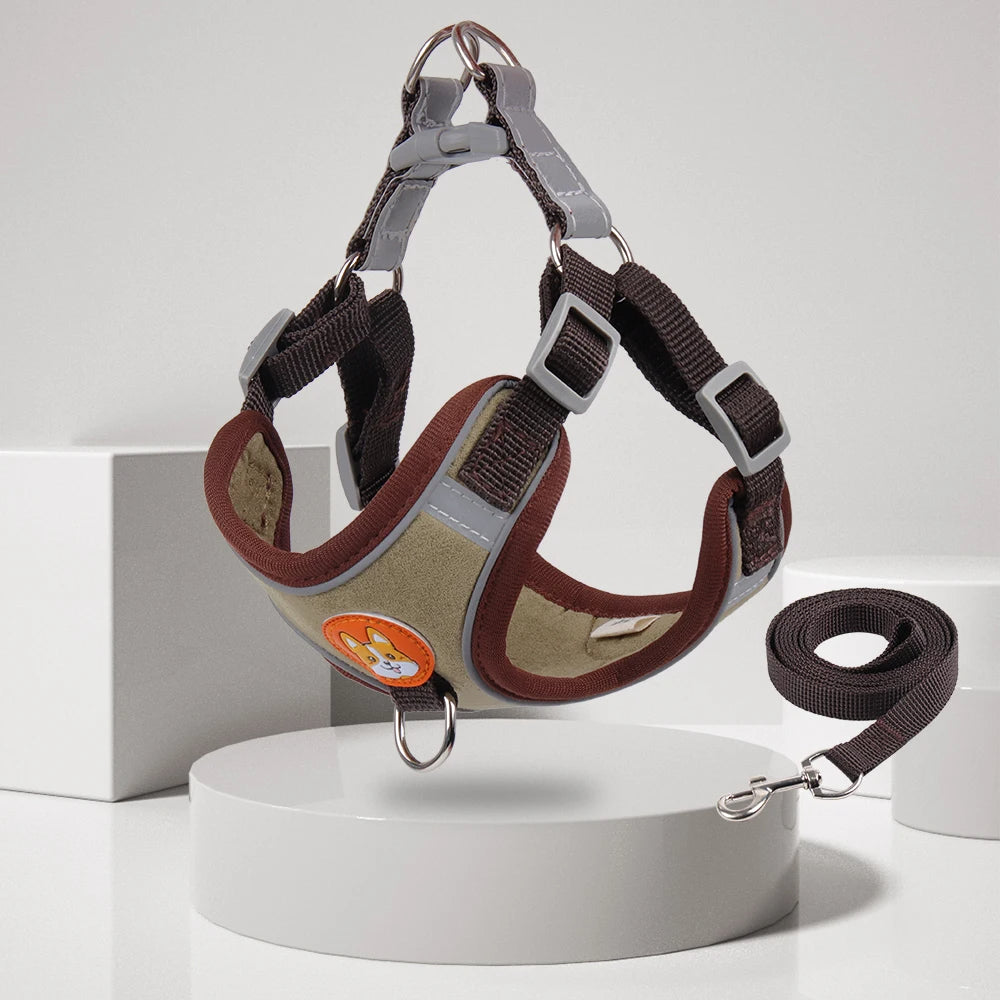 ColorPup - No Pull Dog Harness & Lead Set – Reflective Mesh Vest | 6 Colours | S–XL
