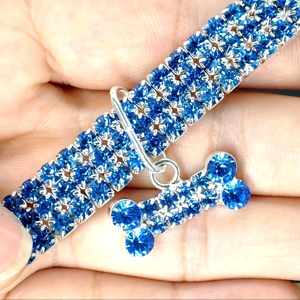 Pet Dog Rhinestone Adjustable Necklace