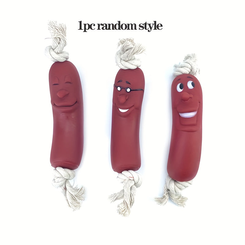 1/3pcs Dog Toys Funny Sausage Shape For Puppy Dog Chew Toys, Interactive Training Bite-resistant Grinding Teeth Dogs Pet Supplies