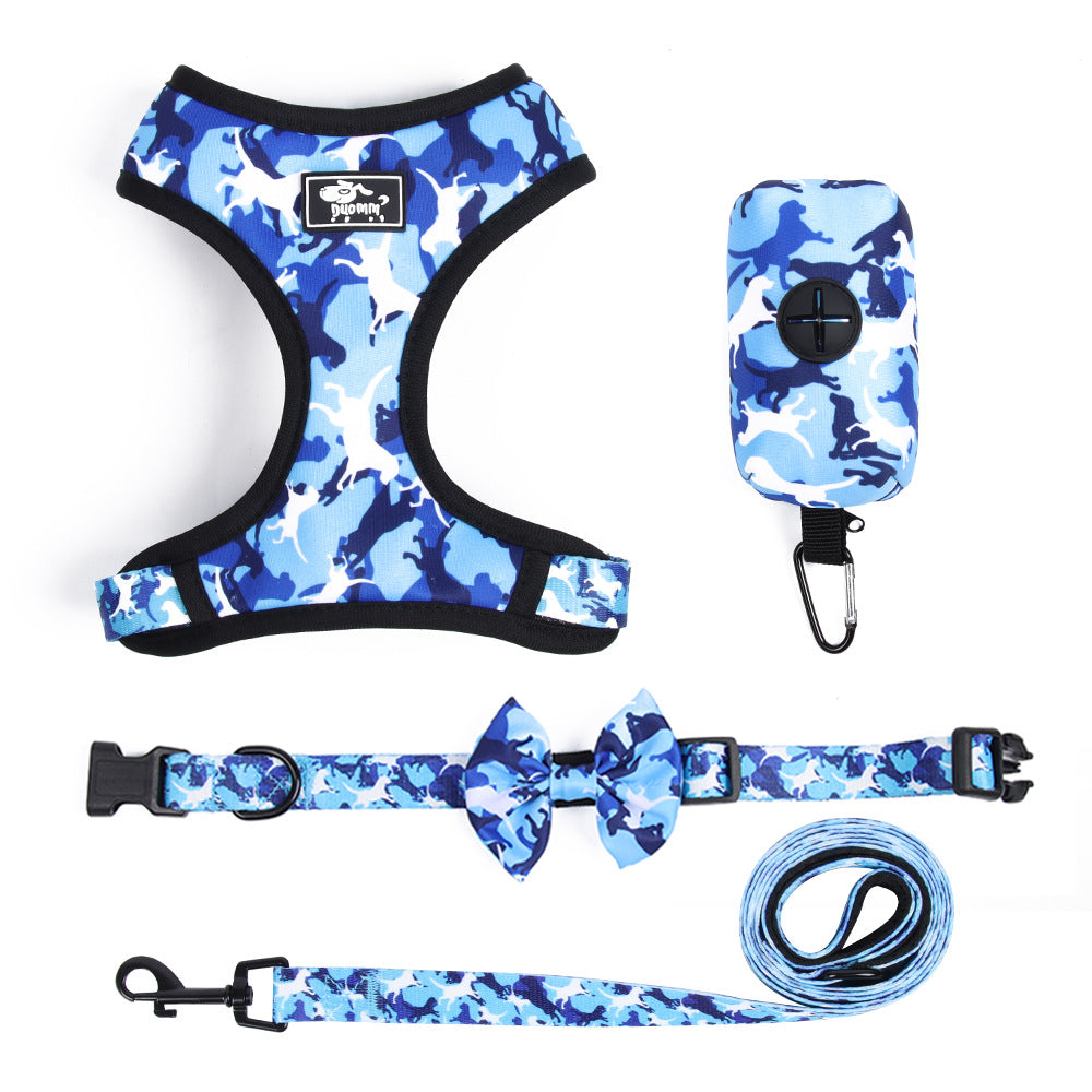 BellyRub Duomm-  Camoflage Style Chest Harness & Leash Set